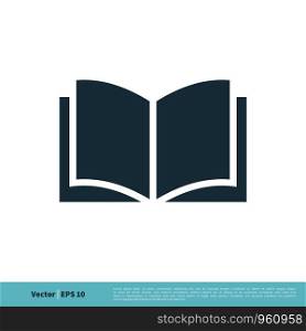 Open Book Icon Vector Logo Template Illustration Design. Vector EPS 10.