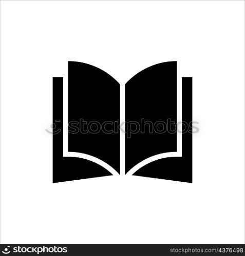Open book icon vector solid style