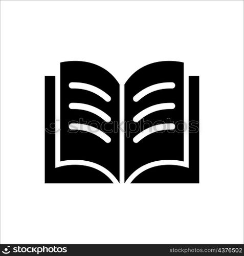 Open book  icon vector solid style