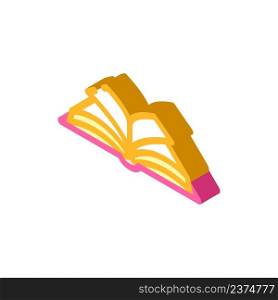 open book isometric icon vector. open book sign. isolated symbol illustration. open book isometric icon vector illustration