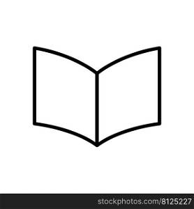Open book line icon
