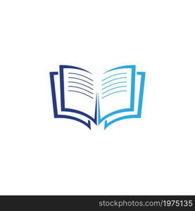 Open Book Logo Education Flat Vector Design