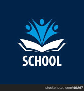 Open book logo. template design logo school. Vector illustration of icon