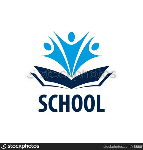 Open book logo. template design logo school. Vector illustration of icon