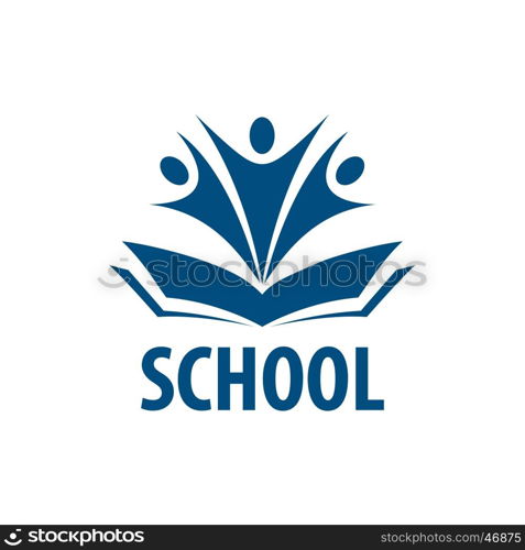 Open book logo. template design logo school. Vector illustration of icon