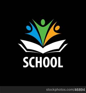 Open book logo. template design logo school. Vector illustration of icon