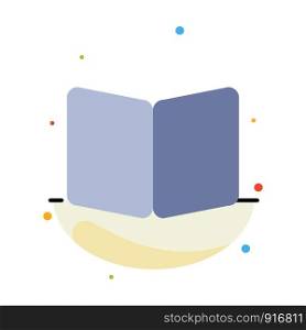 Open, Book, Page, Layout, Cover Abstract Flat Color Icon Template