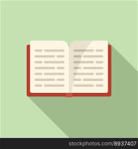 Open book report icon flat vector. Business paper. Gear help. Open book report icon flat vector. Business paper