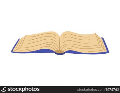 Open book. School textbook. Vector illustration