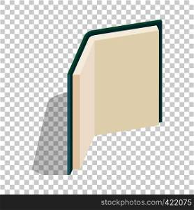 Open book stands upright isometric icon 3d on a transparent background vector illustration. Open book stands upright isometric icon