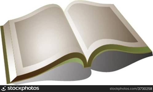 Open book with isolated on white. Vector illustration