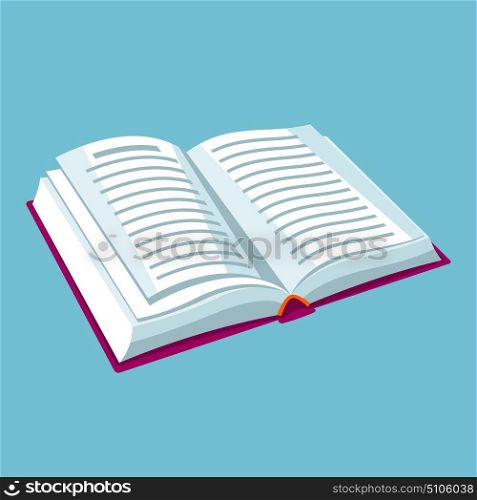 Open book with text. Illustrations for education and school. Open book with text. Illustrations for education and school.