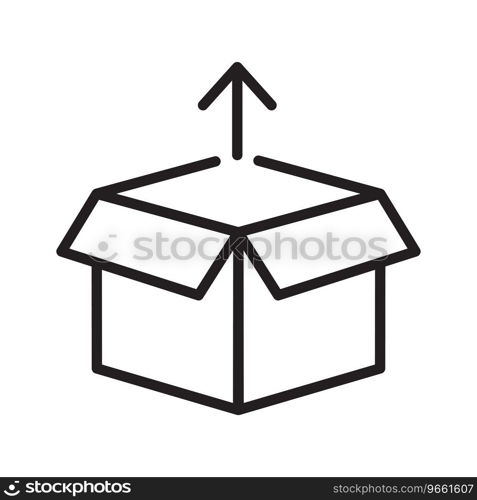 open box package symbol icon vector design illustration