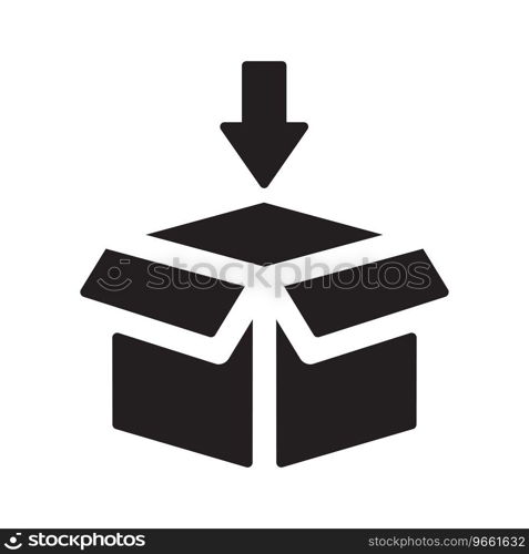 open box package symbol icon vector design illustration