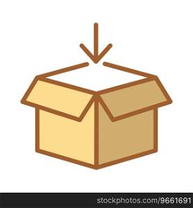 open box package symbol icon vector design illustration