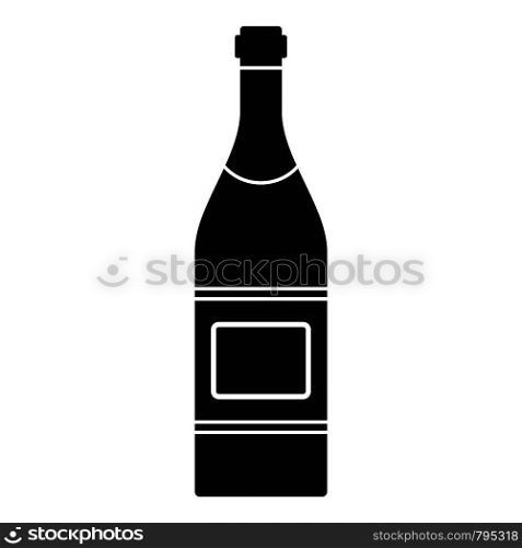 Open champagne bottle icon. Simple illustration of open champagne bottle vector icon for web design isolated on white background. Open champagne bottle icon, simple style