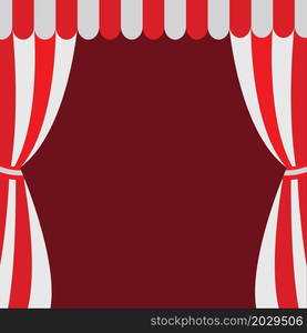 open Circus tent Vector background illustration design template web