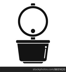 Open coffee capsule icon simple vector. Cafe espresso. Drink aroma. Open coffee capsule icon simple vector. Cafe espresso