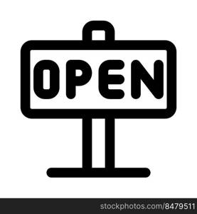 Open, commercial display sign for public.