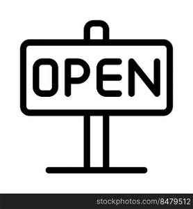 Open, commercial display sign for public.