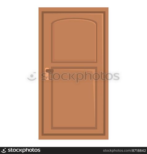 Open door icon cartoon vector. Exterior door. Decoration wood. Open door icon cartoon vector. Exterior door