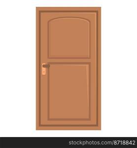 Open door icon cartoon vector. Exterior door. Decoration wood. Open door icon cartoon vector. Exterior door