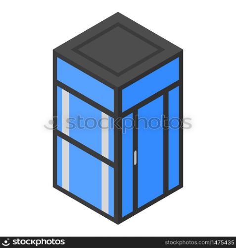 Open elevator icon. Isometric of open elevator vector icon for web design isolated on white background. Open elevator icon, isometric style