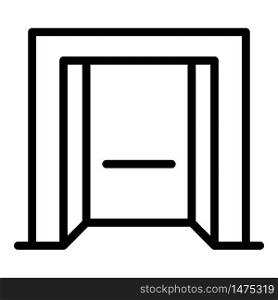 Open elevator icon. Outline open elevator vector icon for web design isolated on white background. Open elevator icon, outline style