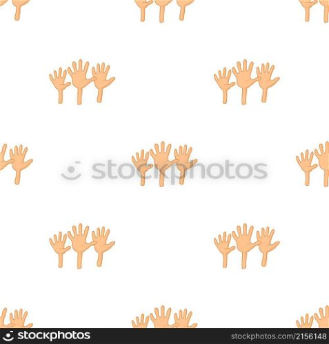 Open empty raising hands to ask for something pattern seamless background texture repeat wallpaper geometric vector. Open empty raising hands to ask for something pattern seamless vector