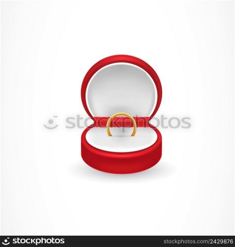 Open engagement ring box. Proposal, jewelry, wedding, romance. Valentines day concept. Can be used for greeting cards, posters, leaflets and brochure