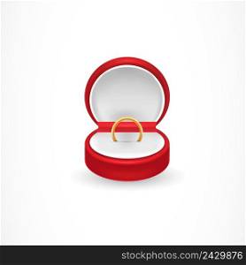 Open engagement ring box. Proposal, jewelry, wedding, romance. Valentines day concept. Can be used for greeting cards, posters, leaflets and brochure