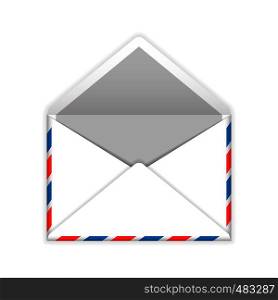 Open envelope mail flat icon on a white background. Open envelope mail flat icon