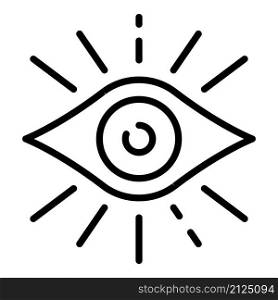 Open eye icon outline vector. Visual perception. Cognitive sensory. Open eye icon outline vector. Visual perception