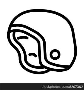 open face helmet motorcycle line icon vector. open face helmet motorcycle sign. isolated contour symbol black illustration. open face helmet motorcycle line icon vector illustration