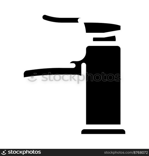 open faucet water glyph icon vector. open faucet water sign. isolated symbol illustration. open faucet water glyph icon vector illustration