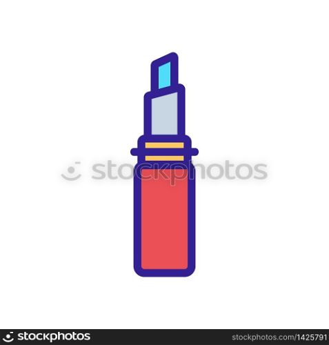 open female lipstick icon vector. open female lipstick sign. color symbol illustration. open female lipstick icon vector outline illustration