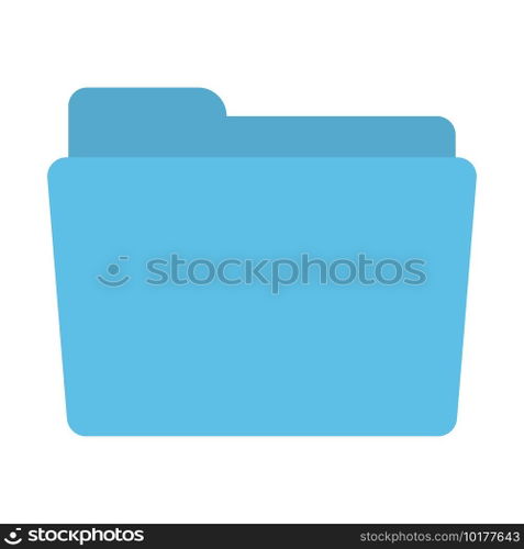 Open folder icon. Folder flat icon.