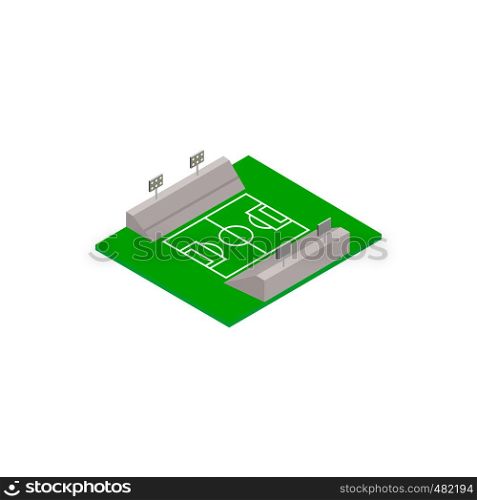 Open football playground isometric 3d icon on a white background. Open football playground isometric icon