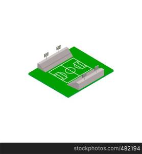 Open football playground isometric 3d icon on a white background. Open football playground isometric icon