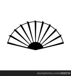 Open hand fan icon in simple style isolated on white. Open hand fan icon, simple style