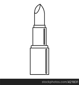 Open lipstick icon. Outline illustration of open lipstick vector icon for web. Open lipstick icon, outline style