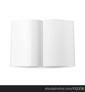 Open Magazine Spread Blank Vector. Isolated On White Background.. Open Magazine Spread Blank Vector. Isolated On White
