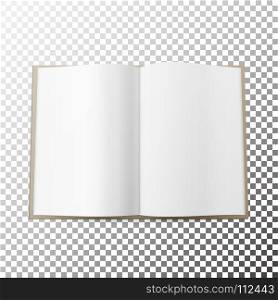 Open Magazine Spread Blank Vector. Simple Mock Up Template Lying. Front View. With Soft Shadow.. Open Magazine Spread Blank Vector. Simple Mock Up Template Lying. Front View. Soft Shadow.