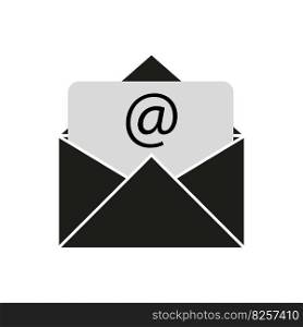 Open mail icon. Vector illustration. stock image. EPS 10.. Open mail icon. Vector illustration. stock image.
