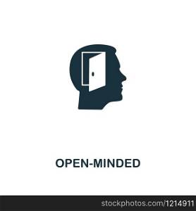 Open-Minded icon. Premium style design from personality collection. Pixel perfect open-minded icon for web design, apps, software, printing usage.. Open-Minded icon. Premium style design from personality icon collection. Pixel perfect Open-Minded icon for web design, apps, software, print usage