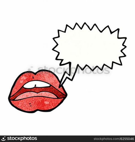 open mouth cartoon symbol with speech bubble