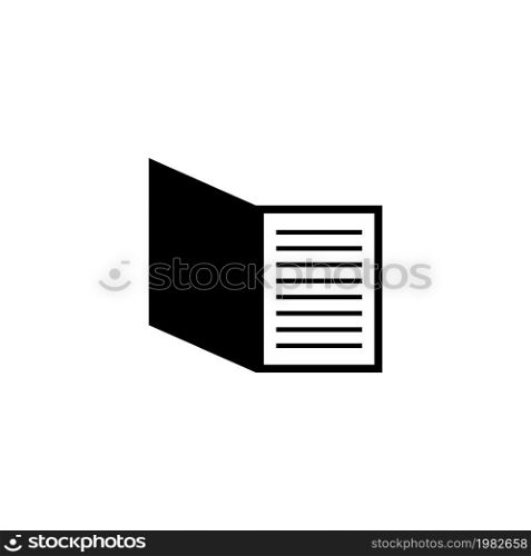 Open Notebook, Opened Copybook. Flat Vector Icon illustration. Simple black symbol on white background. Open Notebook, Opened Copybook sign design template for web and mobile UI element. Open Notebook, Opened Copybook Flat Vector Icon