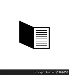 Open Notebook, Opened Copybook. Flat Vector Icon illustration. Simple black symbol on white background. Open Notebook, Opened Copybook sign design template for web and mobile UI element. Open Notebook, Opened Copybook Flat Vector Icon