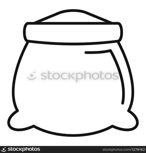 Open sack icon. Outline open sack vector icon for web design isolated on white background. Open sack icon, outline style