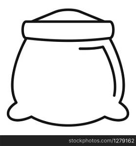 Open sack icon. Outline open sack vector icon for web design isolated on white background. Open sack icon, outline style